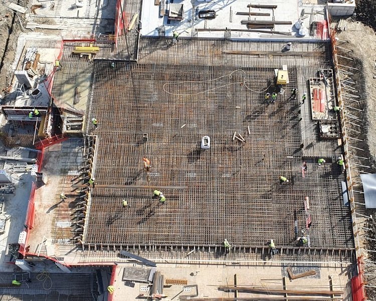 slab reinforcement top view